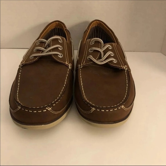 David Stone Shoes Mens Size 9.5 EEE Loafer Boat Slip On Brown‎ - Picture 2 of 9